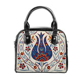 Blue Tulip Shoulder Leather Handbag by Ajonjolí&Spice33 Bazaar - Ajonjolí&Spice33 Bazaar