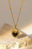 Contrast Heart Pendant Necklace - Ajonjolí&Spice33 Bazaar