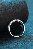 Moissanite Cutout Rhodium-Plated Ring - Ajonjolí&Spice33 Bazaar