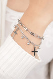 Cross Layered Stainless Steel Bracelet - Ajonjolí&Spice33 Bazaar