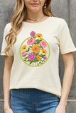 Simply Love Full Size Flower Graphic Cotton Tee - Ajonjolí&Spice33 Bazaar