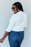 Doublju My Favorite Full Size 3/4 Sleeve Cropped Cardigan in Ivory - Ajonjolí&Spice33 Bazaar