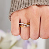 Crisscross Gold-Plated 925 Sterling Silver Ring - Ajonjolí&Spice33 Bazaar