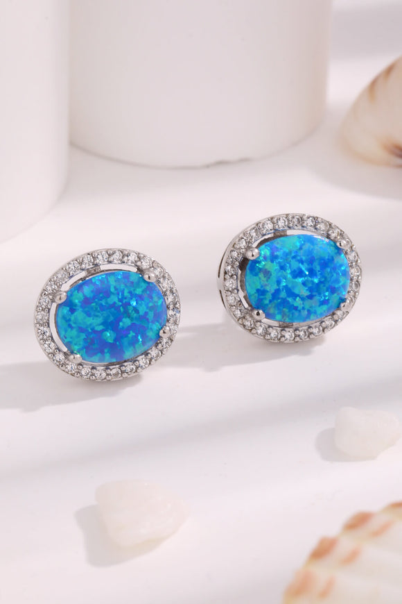 Opal Round Earrings - Ajonjolí&Spice33 Bazaar