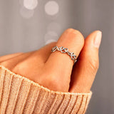 Knotted Hearts 925 Sterling Silver Open Ring - Ajonjolí&Spice33 Bazaar