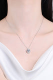 925 Sterling Silver 1 Carat Moissanite Heart Pendant Necklace - Ajonjolí&Spice33 Bazaar
