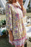 Floral Tied Balloon Sleeve Mini Dress - Ajonjolí&Spice33 Bazaar