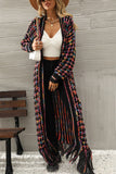 Multicolored Open Front Fringe Hem Cardigan - Ajonjolí&Spice33 Bazaar