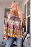 Bohemian Long Flounce Sleeve V-Neck Blouse - Ajonjolí&Spice33 Bazaar