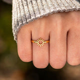 Sun Shape 18K Gold-Plated Ring - Ajonjolí&Spice33 Bazaar