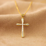 925 Sterling Silver Cross Pendant Necklace - Ajonjolí&Spice33 Bazaar