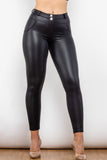 Full Size PU Leather Buttoned Leggings - Ajonjolí&Spice33 Bazaar