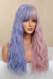 13*1" Full-Machine Wigs Synthetic Long Wave 26" in Blue/Pink Split Dye - Ajonjolí&Spice33 Bazaar