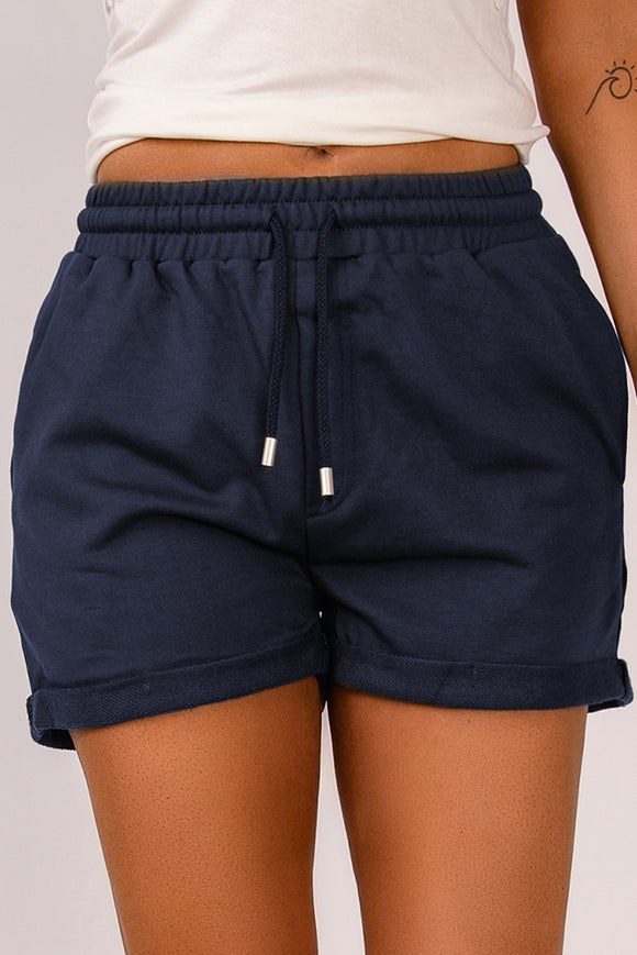Drawstring Waist Cuffed Shorts - Ajonjolí&Spice33 Bazaar