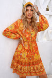 Floral Drawstring Waist Puff Sleeve Dress - Ajonjolí&Spice33 Bazaar
