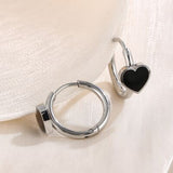 Stainless Steel Heart Huggie Earrings - Ajonjolí&Spice33 Bazaar
