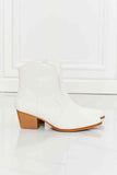MMShoes Watertower Town Faux Leather Western Ankle Boots in White - Ajonjolí&Spice33 Bazaar
