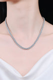 Moissanite Rhodium-Plated Necklace - Ajonjolí&Spice33 Bazaar