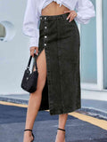 Button Down Denim Skirt - Ajonjolí&Spice33 Bazaar