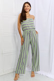 Sew In Love Pop Of Color Full Size Sleeveless Striped Jumpsuit - Ajonjolí&Spice33 Bazaar