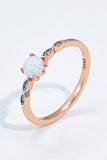Opal Contrast Platinum-Plated Ring - Ajonjolí&Spice33 Bazaar