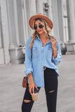 Collared Neck Dropped Shoulder Denim Top - Ajonjolí&Spice33 Bazaar