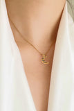 18K Gold Plated Inlaid Zircon Moon Pendant Necklace - Ajonjolí&Spice33 Bazaar