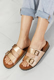 MMShoes Best Life Double-Banded Slide Sandal in Gold - Ajonjolí&Spice33 Bazaar