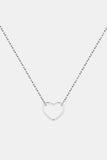 925 Sterling Silver Heart Shape Pendant Necklace - Ajonjolí&Spice33 Bazaar