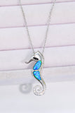 Opal Seahorse 925 Sterling Silver Necklace - Ajonjolí&Spice33 Bazaar