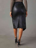 Twist Detail High Waist Skirt - Ajonjolí&Spice33 Bazaar