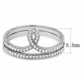 Primavera Stainless Steel Ring with AAA Grade CZ Clear - Ajonjolí&Spice33 Bazaar