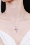 925 Sterling Silver Cross Moissanite Necklace - Ajonjolí&Spice33 Bazaar