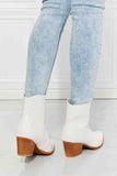 MMShoes Watertower Town Faux Leather Western Ankle Boots in White - Ajonjolí&Spice33 Bazaar