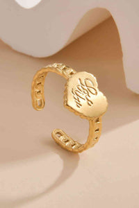 14K Gold Plated LOVE YOU Open Ring - Ajonjolí&Spice33 Bazaar