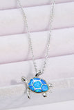Opal Turtle Pendant Chain-Link Necklace - Ajonjolí&Spice33 Bazaar