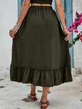 Ruffled Elastic Waist Midi Skirt - Ajonjolí&Spice33 Bazaar