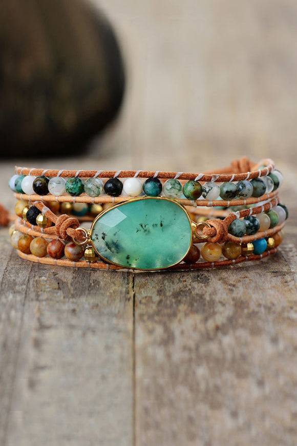 Natural Stone & Agate Layered Bracelet - Ajonjolí&Spice33 Bazaar
