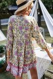 Floral Tied Balloon Sleeve Mini Dress - Ajonjolí&Spice33 Bazaar