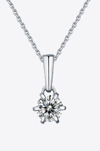 2 Carat 6-Prong Moissanite Pendant Necklace - Ajonjolí&Spice33 Bazaar