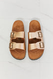 MMShoes Best Life Double-Banded Slide Sandal in Gold - Ajonjolí&Spice33 Bazaar