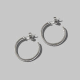Zircon 925 Sterling Silver C-Hoop Earrings - Ajonjolí&Spice33 Bazaar