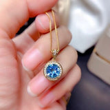 18K Gold-Plated Artificial Gemstone Pendant Necklace - Ajonjolí&Spice33 Bazaar