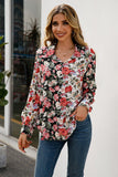 Floral Print Collared Neck Long Sleeve Shirt - Ajonjolí&Spice33 Bazaar