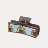 Sunflower PU Leather Acrylic Claw Clip - Ajonjolí&Spice33 Bazaar