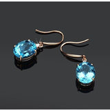 Rose Gold-Plated Artificial Gemstone Earrings - Ajonjolí&Spice33 Bazaar