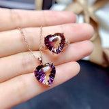 Rose Gold-Plated Artificial Gemstone Heart Ring - Ajonjolí&Spice33 Bazaar