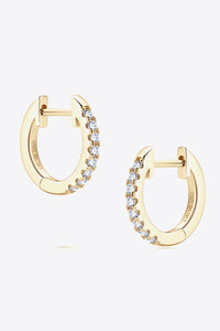 Moissanite 925 Sterling Silver Huggie Earrings - Ajonjolí&Spice33 Bazaar