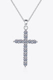 925 Sterling Silver Cross Moissanite Necklace - Ajonjolí&Spice33 Bazaar
