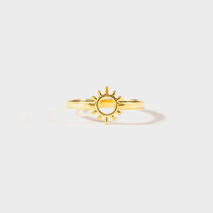 Sun Shape 18K Gold-Plated Ring - Ajonjolí&Spice33 Bazaar